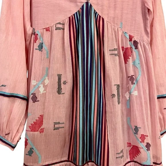 Sundance Aranza Dress by Conditions Apply – Pink Embroidered Maxi Dress (XS) - Picture 4 of 10